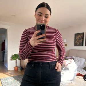 Madewell striped Turtleneck